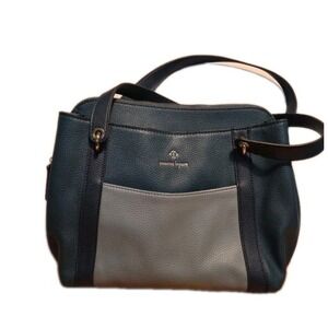 Nanette Lepore Purse Teal Blue Two Tone Pebble Shoulder Bag